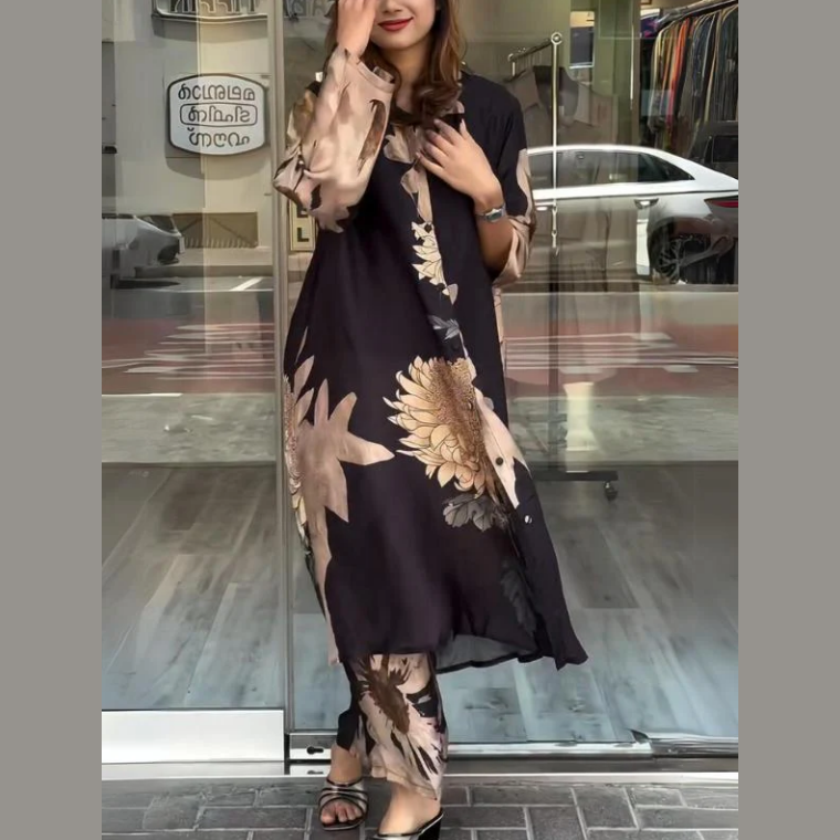 Women's Flowy Shirt Dress 2 Piece Set by billycorck.com