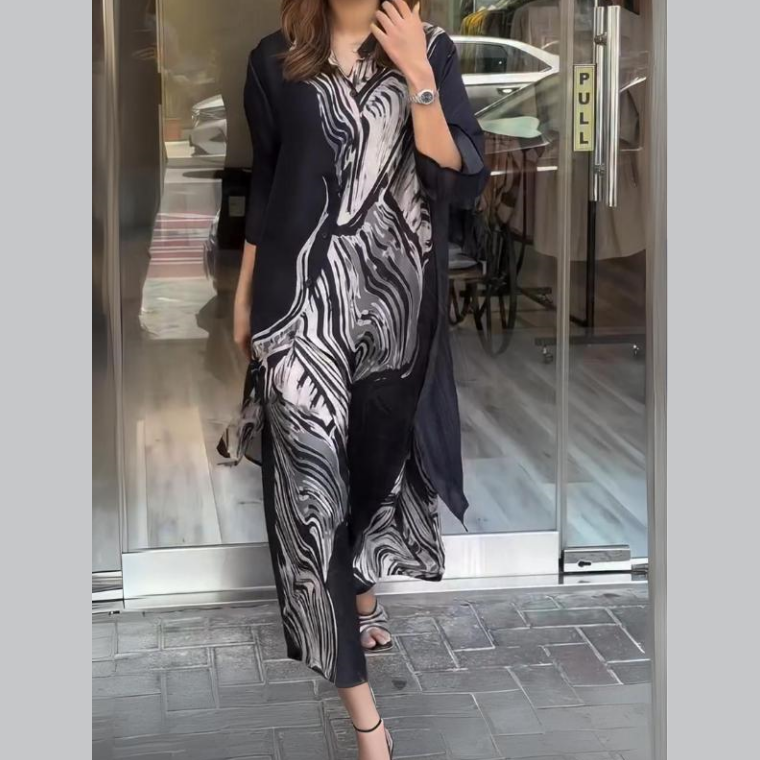 Women's Flowy Shirt Dress 2 Piece Set by billycorck.com