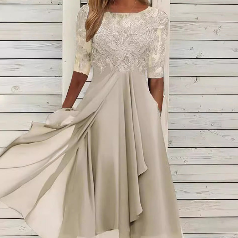 Elegant Embroidery Flowy Cocktail Dress by billycorck.com