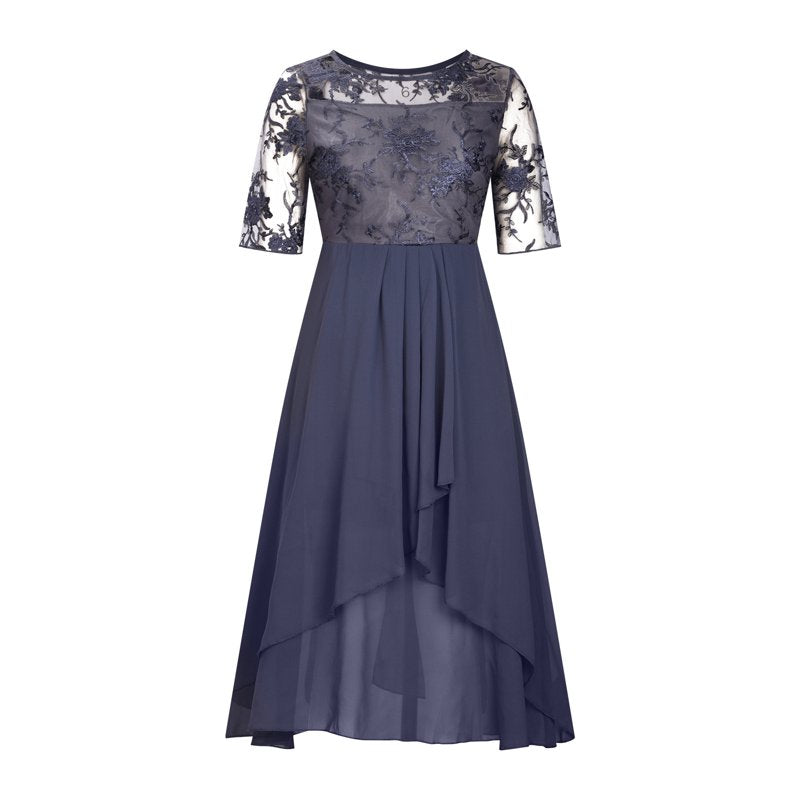 Elegant Embroidery Flowy Cocktail Dress by billycorck.com