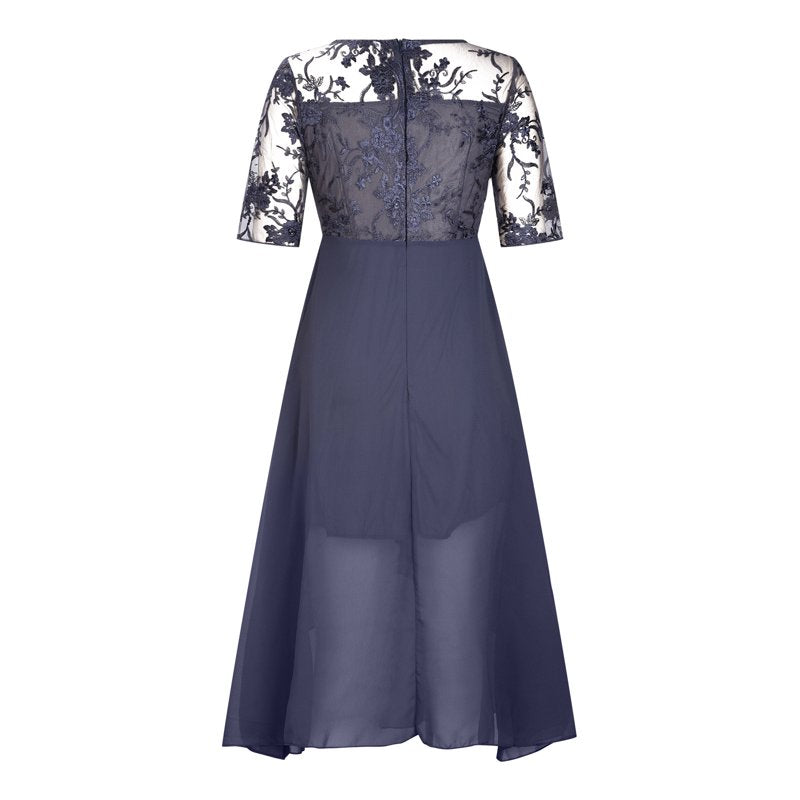 Elegant Embroidery Flowy Cocktail Dress by billycorck.com